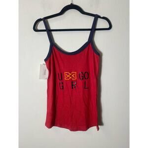 NWT 1 X U Go Girl Red Cotton Tank L